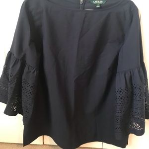 Lauren Ralph Lauren Navy Blouse